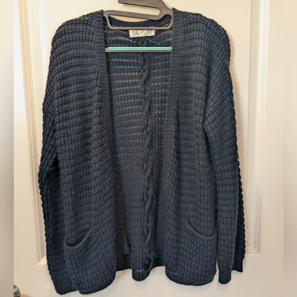 Women's Pink Rose Blue Cardigan, Medium